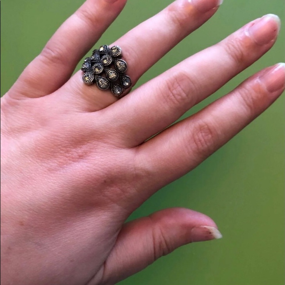 Silver Rhinestone Ring